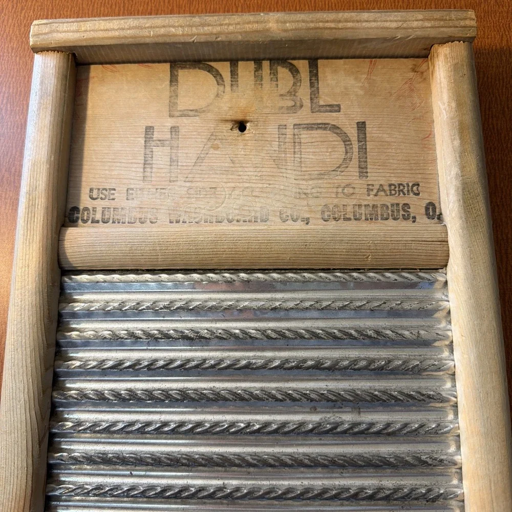 Dubl Handl Washboard Co Columbus Ohio Wash Board Vintage